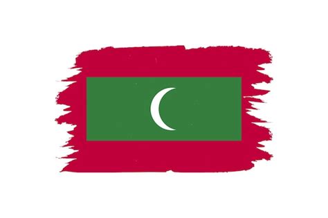 Bandera De Las Maldivas Bandera Nacional De Las Maldives Vector Premium