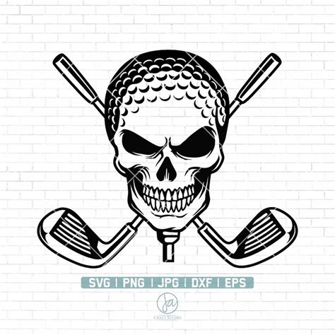 Golf Skull Svg Golf Logo Svg Skull Svg Golf Svg Golf Etsy