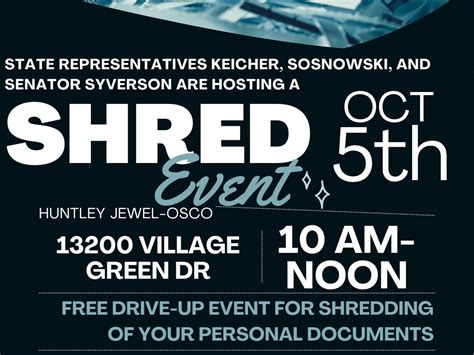 Rep Keicher Legislators To Host Free Shred Event Oct In Huntley