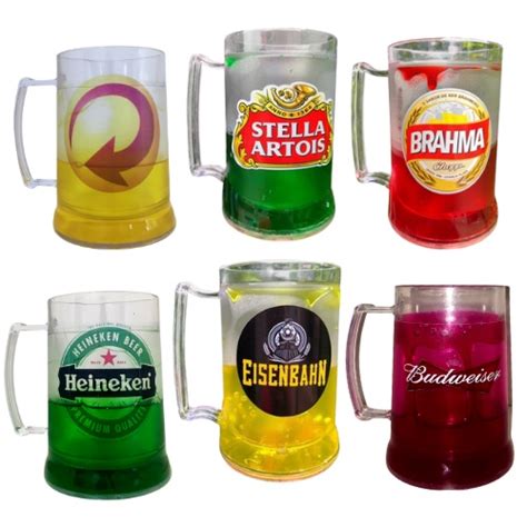 Canecas De Gel Congelante Chopp Cerveja Personalizadas Vários Modelos