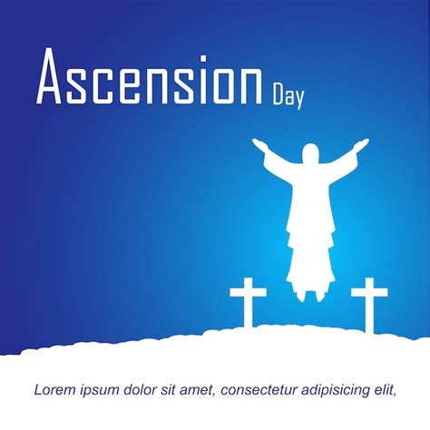 Premium Vector Simple Jesus Ascension Day Design