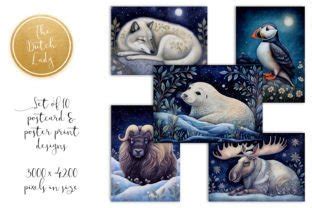 Arctic Circle Animals Postcards & Art Graphic by daphnepopuliers ...