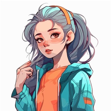 Une fille de dessin animé avec une veste bleue qui dit je suis une