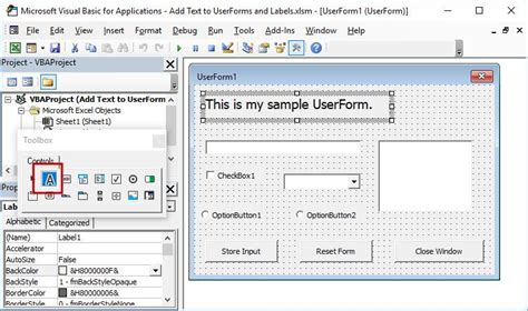 Add Text to UserForms and Labels - TeachExcel.com