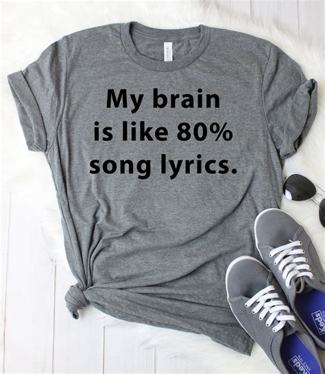 Funny Music Shirts Song Lyrics Shirt Music Lover Tshirt Etsy