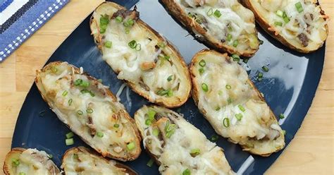 Philly Cheesesteak Mozzarella Potato Skins Recipe Yummly