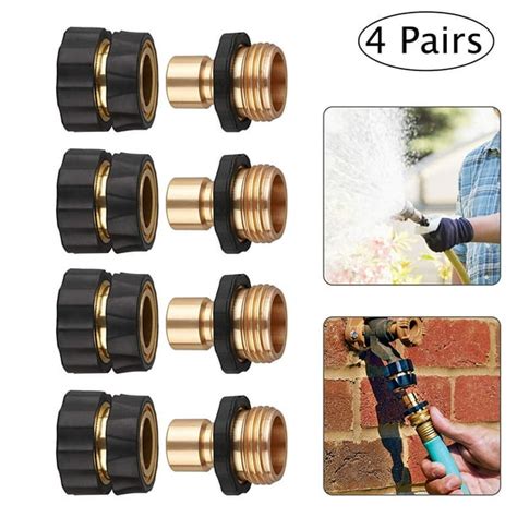 Eeekit 3 4 No Leaks Pressure Washer Garden Hose Quick Connect Set Garden Hose Fitting Quick