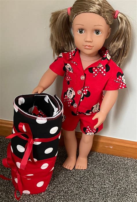 18 Inch Doll Sleeping Bag W 2 Coordinating Pillows Set Of Etsy