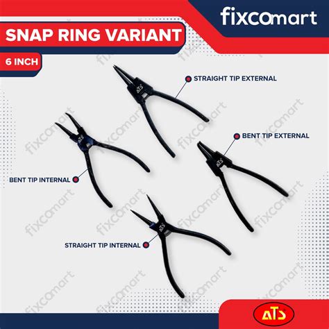 Jual Tang Snap Ring Ats Inch Lurus Bengkok Shopee Indonesia