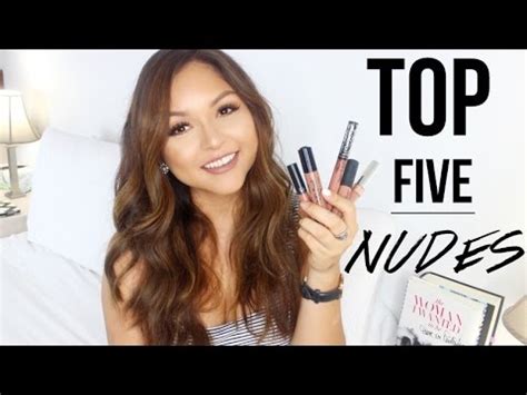 Top 5 Nude Liquid Lipsticks Drugstore High End Gabybaggg YouTube