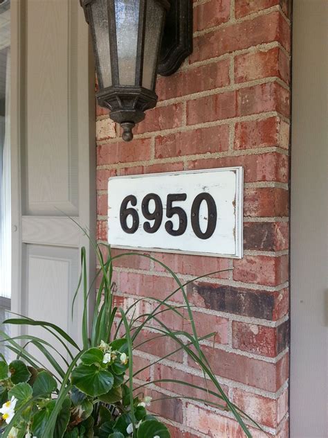 Rustic House Number Sign Via Etsy Rustic House Numbers