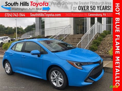 2021 Blue Flame Toyota Corolla Hatchback Se 139691972 Photo 19 Car Color