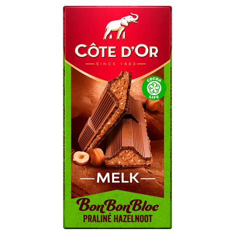 Côte d Or BonBonBloc chocolade praliné hazelnoot Per Krimp 200 g