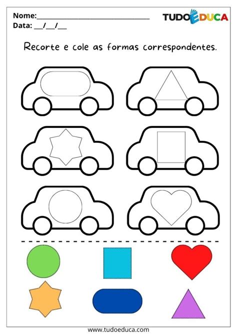 Formas Geométricas Educação Infantil Para Imprimir - 10 Atividades com Formas Geométricas para Educação Infantil para Imprimir