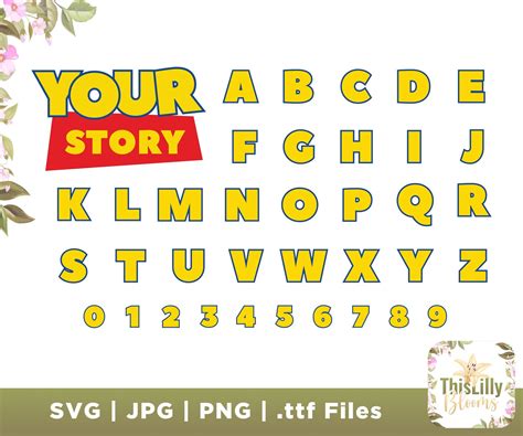 Toy Story Font SVG, Toy Story SVG PNG DXF Cut Files For, 51% OFF