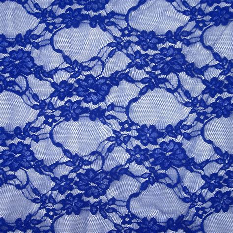 Stretch Lace Royal Blue Sample Gala Fabrics