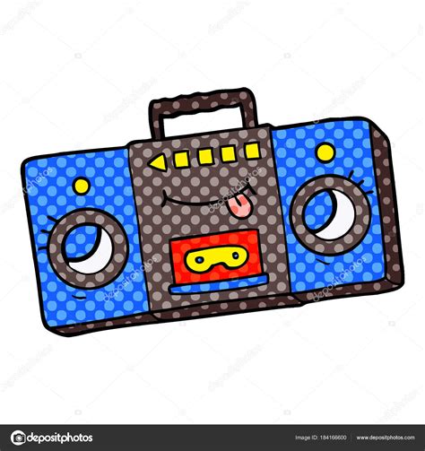 Cartoon Retro Cassette Tape Player Stock Vector Image By ©lineartestpilot 184166600