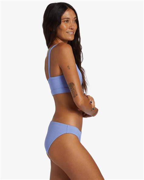 A Div Banded Top De Bikini De Corte Deportivo Cosmic Blue Mujer