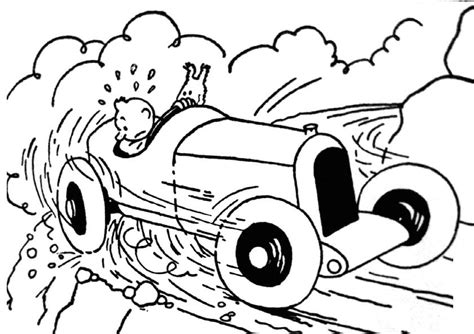 Coloriage Tintin Conduit Une Voiture T L Charger Et Imprimer Gratuit