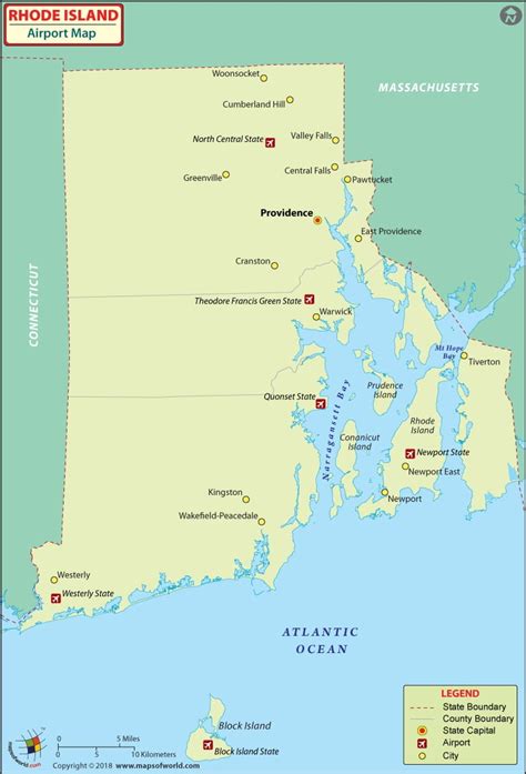 Airports in Rhode Island | Rhode Island Airports Map