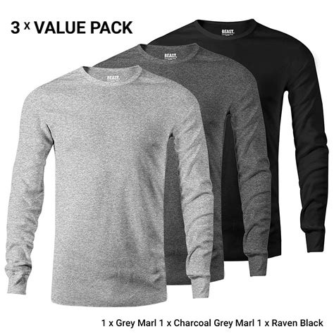 Mens Long Sleeve T Shirts Bundle Pack 0022 Premium Menswear At Best