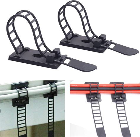 Adjustable Self Adhesive Nylon Cable Tie Mounts Cable Straps With