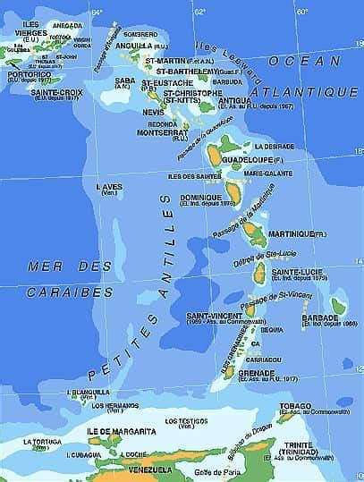 French Antilles climate: average weather, temperature, precipitation, best time