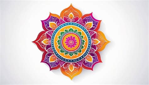 Premium Photo | View of Colorful Diwali rangoli