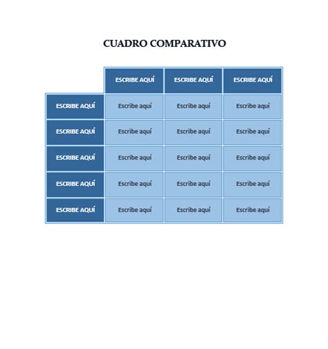 Plantilla De Cuadro Comparativo En Word Tecpro Digital NBKomputer