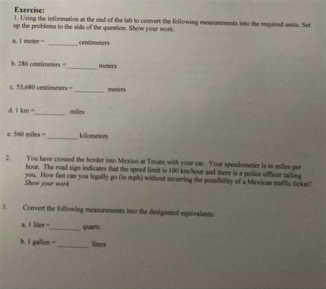 Solved Exercise 1 Using The Information At The End Of The