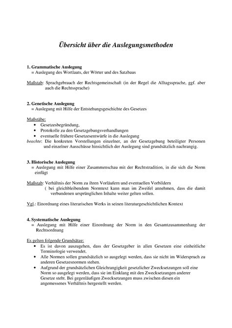 Auslegungsmethoden Grammatische Auslegung Auslegung Des Wortlauts