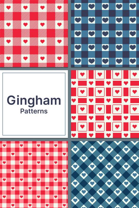 Pink Grey Gingham Patterns MasterBundles