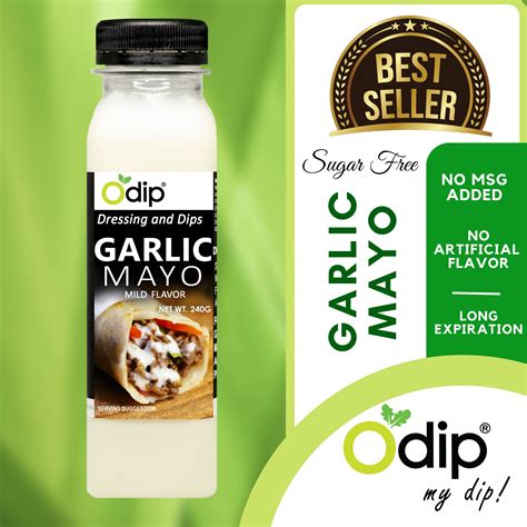 Odip Garlic Mayo 240g Sugar Free Shawarma Sauce Salad Dressing