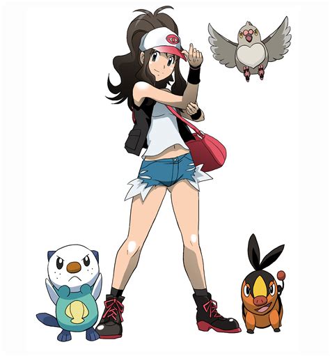 Hilda Oshawott Tepig And Pidove Pokemon And More Drawn By Takaya