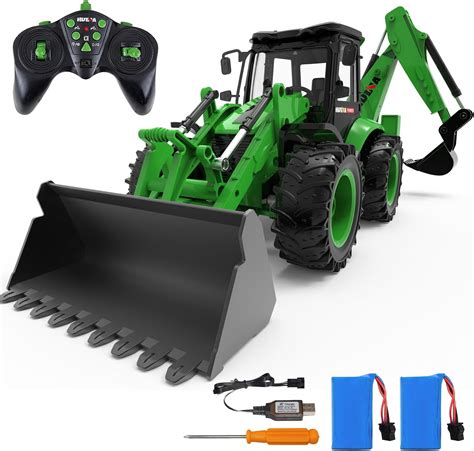 Fisca Remote Control Front Loader RC Backhoe Excavator 1 14 Scale 2