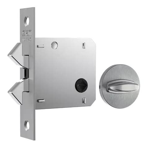 Fechadura Porta De Correr Wc Inox Escovado Ros Redonda Mercadolivre