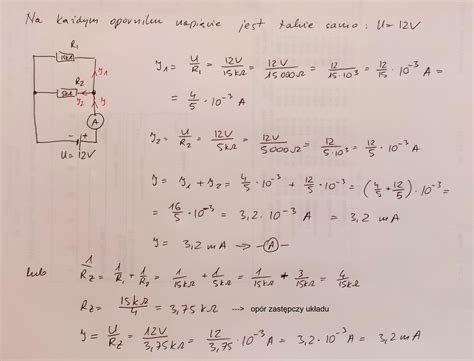 Zad 2 Na Podstawie Schematu Ideowego Oblicz Wskazanie Amperomierza 15