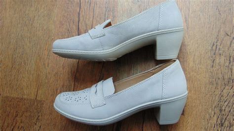 Ladies Hotter Rachael Grey Nubuck Leather Mid Heel Court Shoes Size