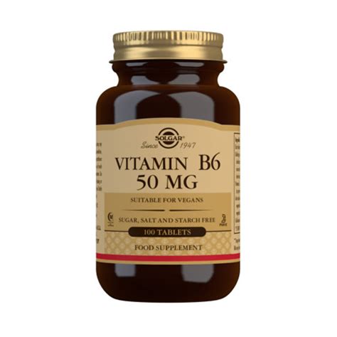 Solgar Vitamin B6 50mg 100 Tablets Health Matters