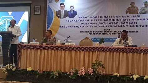 Hadiri Rapat Koordinasi Samsat Se NTT Ketua Ombudsman NTT Tidak Boleh