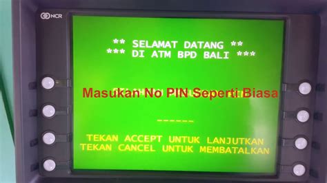 Cara Transfer Dana Ke Rekening Virtual Bpd Bali Di Atm Bpd Bali Youtube