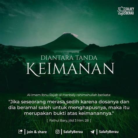 Salafy Berau On Instagram DIANTARA TANDA KEIMANAN Iman Tanda