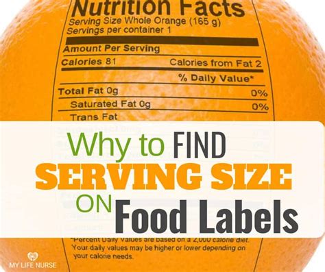 How to Find and Measure Serving Size For Food - My Life Nurse