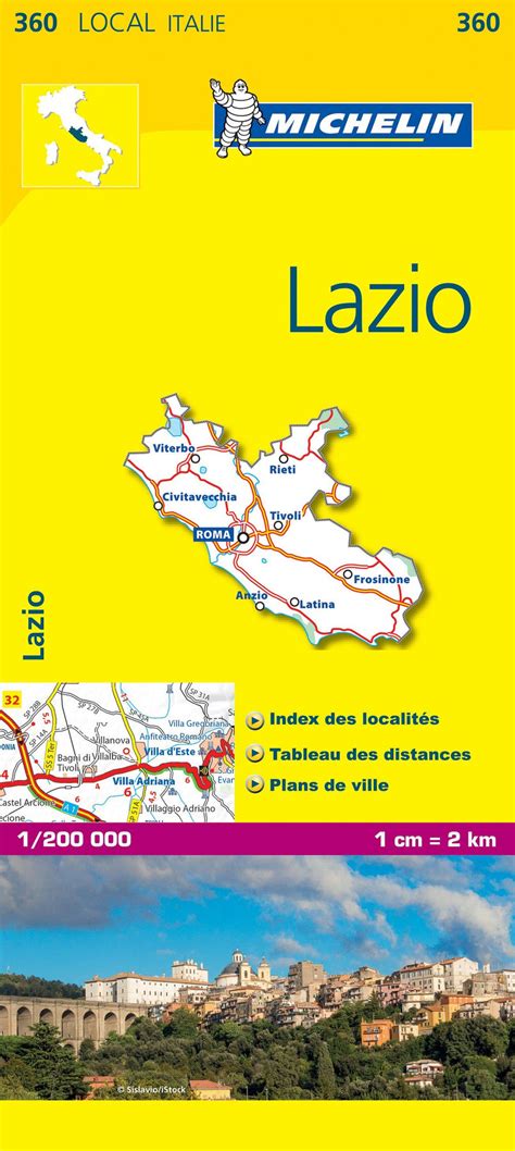 Carte Routière N° 360 Lazio Latium Région De Rome Italie Miche