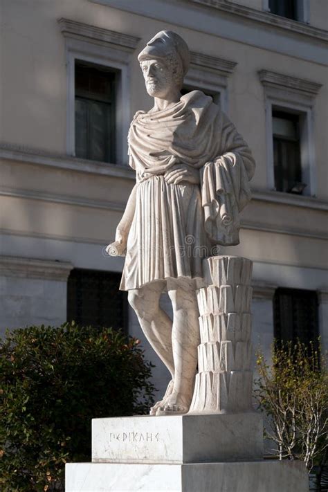 Statue En Marbre De Périclès à Athènes Grèce Photographie éditorial