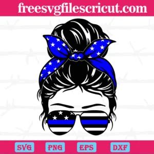 Messy Bun Police Life Svg Designs Free Svg Files For Cricut