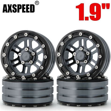 AXSPEED 4x CNC 1 9 Metal Beadlock Wheel Rim For RC Axial SCX10 CC01