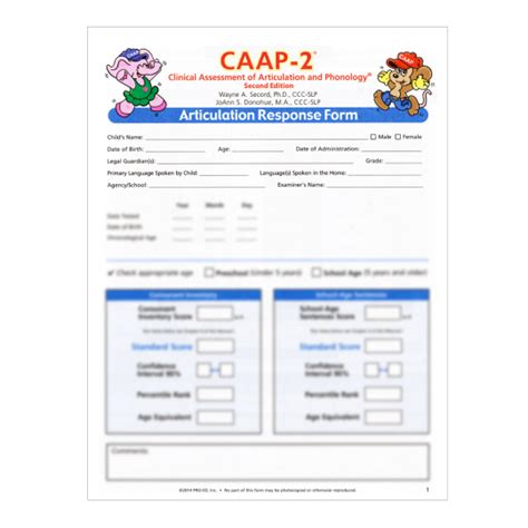 Caap Articulation Response Forms