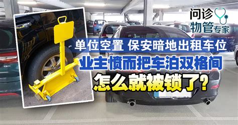 自家双格泊车位 停中间被锁车 Nanyang Property