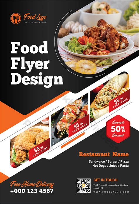 Food Or Restaurant Flyer Poster Menu Design Template Eps Free